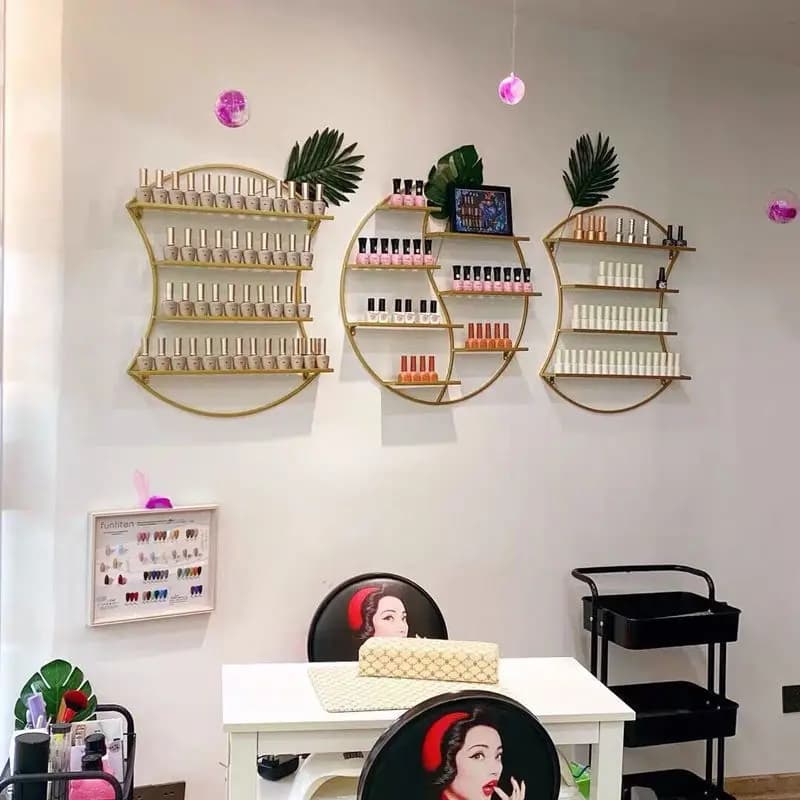 Nail Rack Wall Hanging Net Red Nail Polish Glue Shelf Display Shelf on Nail Wall Display Cabinet of Nails Shop Nails Salon