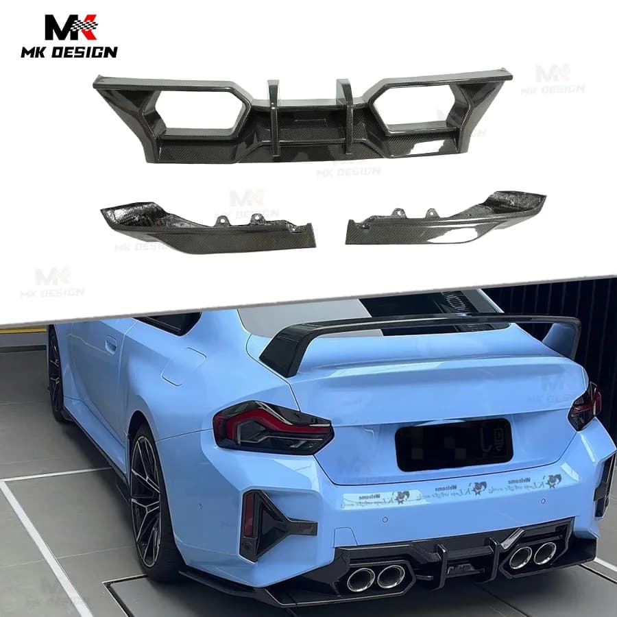 Dry Carbon Fiber SQ Style Rear Bumper Lip Diffuser for BMW M2 G87 2023+ Rear Diffuser Bumper Lip Splitters Car Accessories