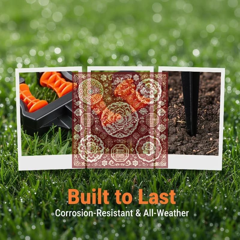 Garden Hose Guide Spike 10.24in ABS Water Pipe Positioning Holder Roller For Outdoor Garden Lawns Landscape Watering