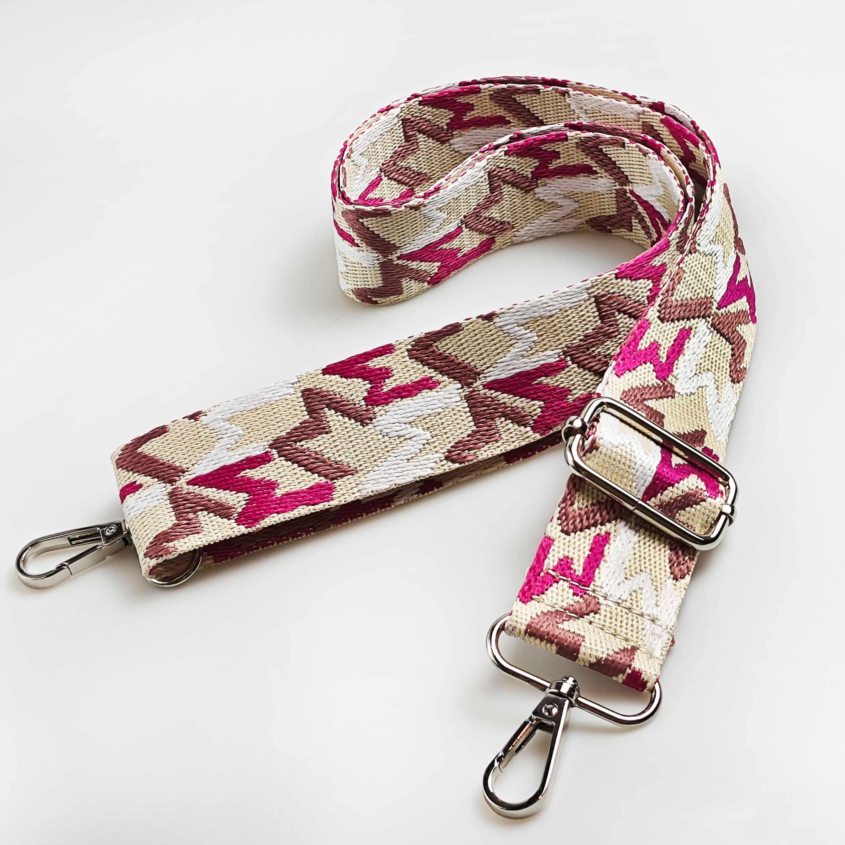1 pezzo 1,50 pollici di larghezza regolabile borsa tracolla tracolla di ricambio tracolla a tracolla modello lettera M cinturino jacquard