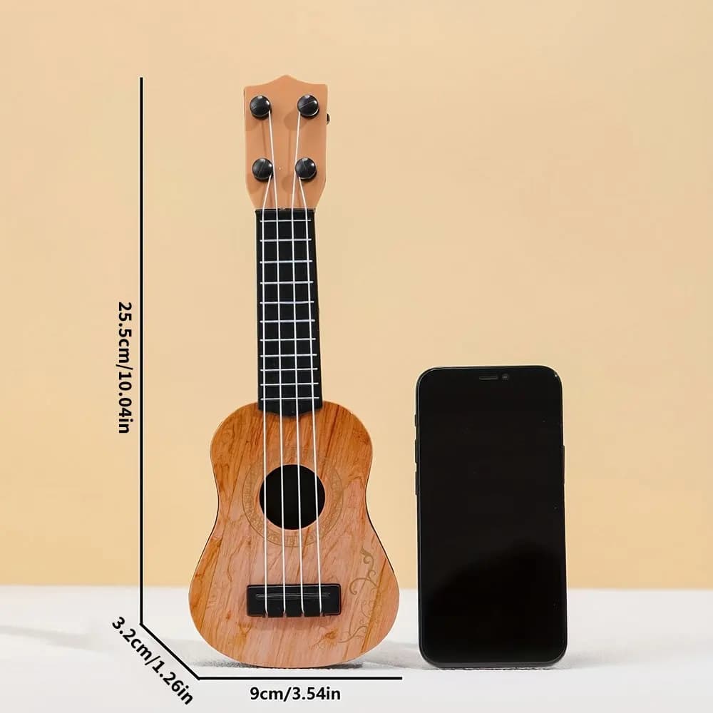 Mini chitarra classica per ukulele a 4 corde - Strumento musicale per bambini Principianti Piccola chitarra per l'educazione precoce