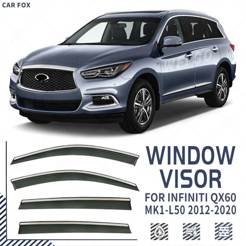 Per INFINITI QX60 L50 2012-2020 Finestra di Automobile Visiera Tenda Shelter Parabrezza Finestrino Laterale Pioggia Parasole Accessori Car Styling