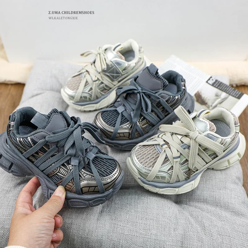Scarpe da basket per bambini Mesh Moda Ragazze Scarpe da ginnastica causali Chunky Versatile Bambini Scarpe da ginnastica da corsa per ragazzi antiscivolo Traspiranti