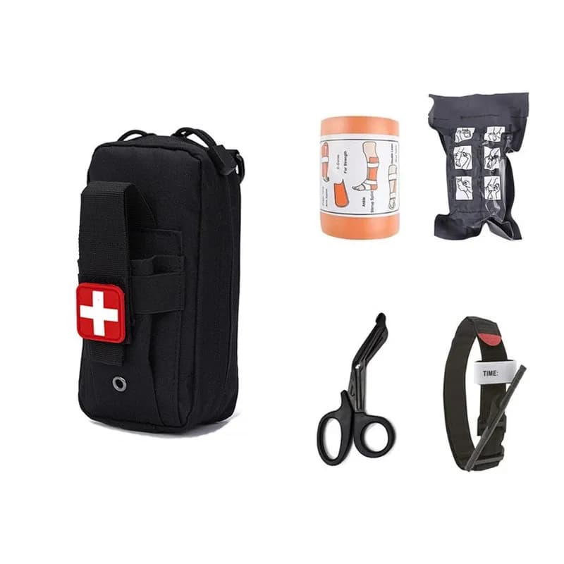 Kit di emergenza Molle First Aid EDC Forbici per laccio emostatico per benda di emergenza EMT Kit di emergenza IFAK Kit salvavita