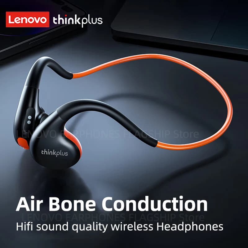 Cuffie a conduzione aerea originali Lenovo X7 Auricolari Bluetooth 5.3 senza fili Cuffie a conduzione ossea Sport all'aria aperta Gancio per l'orecchio Microfono