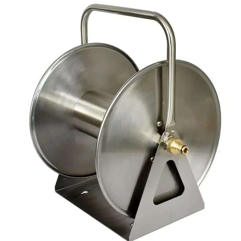 Portable Water Pipe Spool for Wall Mounting Support for Garden Irrigation Systems Stainless Steel For Heavy Duty Trucks For Washing Pipes