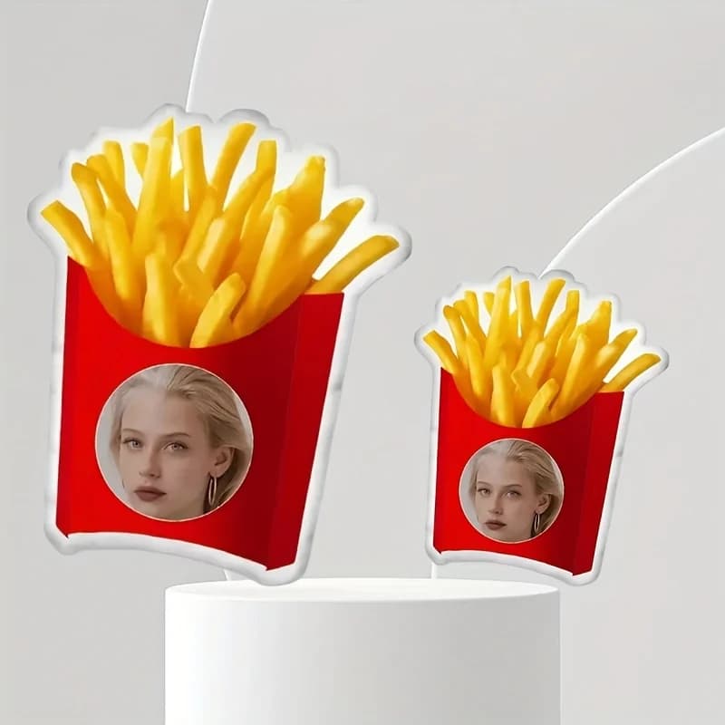 Divertente cuscino a forma di patatine fritte, un regalo per i compagni di classe durante la stagione di ritorno a scuola