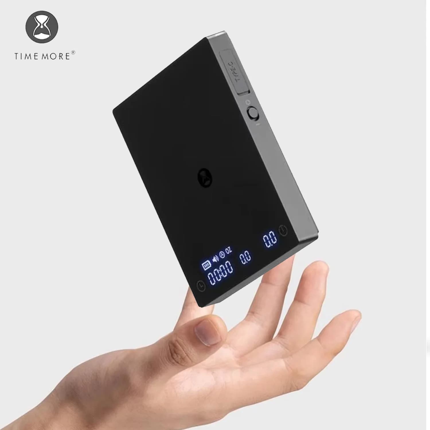 TIMEMORE Basic 3 Store Black Mirror Mini New Espresso Coffee Food Kitchen Scale With Time USB Light Weight Digital Scale