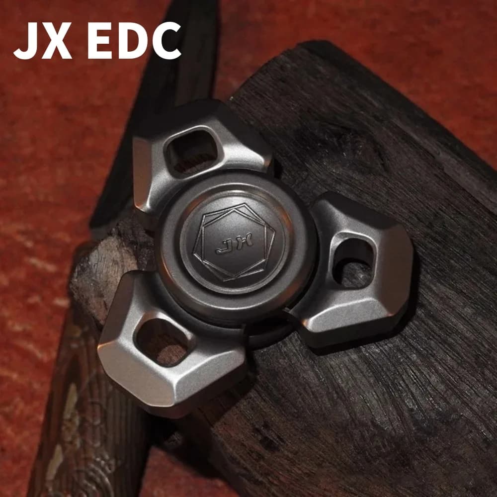 JX EDC Era Fidget Spinner Giocattolo antistress Fidget Spinner a tre pale Gadget per alleviare l'ansia Giroscopio in acciaio inossidabile per adulti
