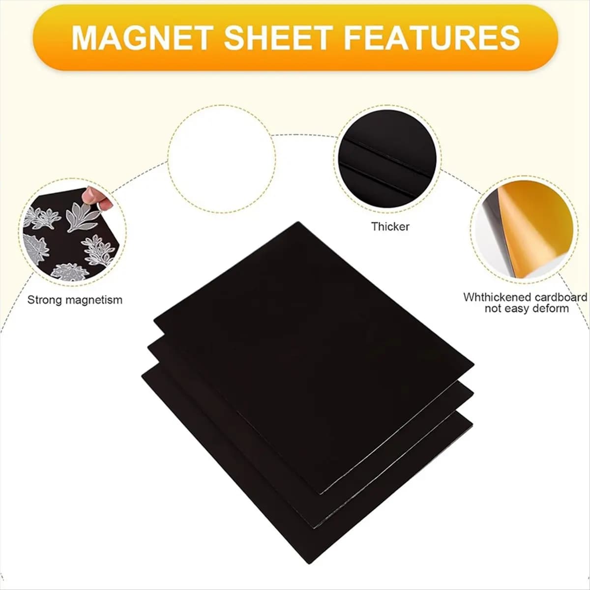 【TODAY-BUY】40Pcs Magnetic Sheets for Dies Storage, with Rubber Magnet Sheet, Die Cut Storage Essential Set for Die Cutting