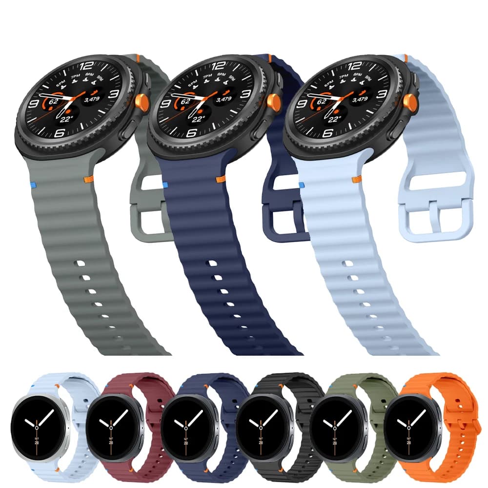 Confezione da 2 cinturini per Samsung Galaxy watch 8 44mm 40mm 46mm Bracciale sportivo in silicone originale Correa Galaxy watch8 cinturino classico