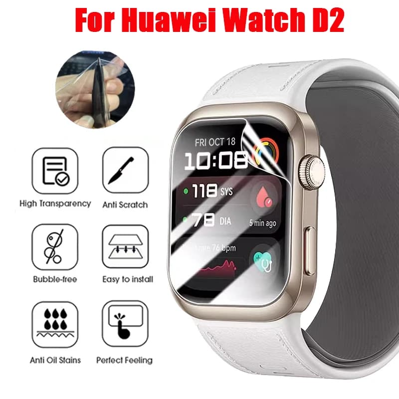 TPU Hydrogel Film for Huawei Watch D2 Smart Watch Transparent and Soft Screen Protector for Huawei Watch D2 Non Tempered Glass Accessories