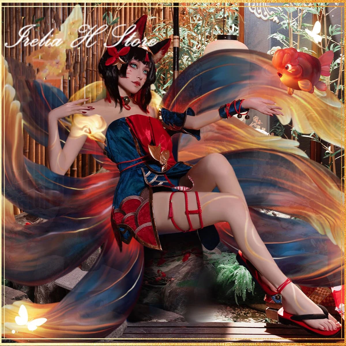 Irelia H Ahri LOL After Hours Spirit Blossom Springs Ahri Costume Cosplay per donna abito kimono di Halloween
