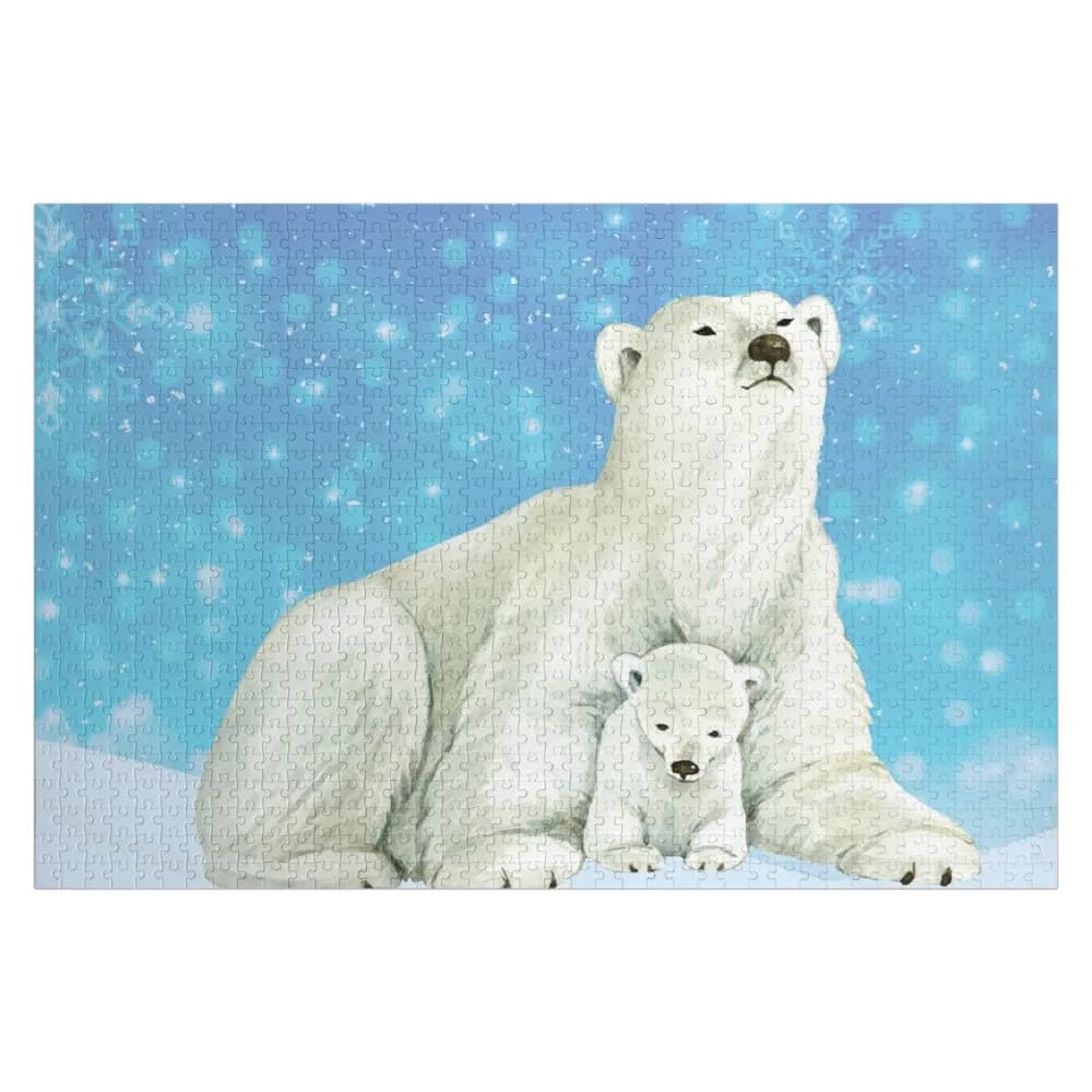 Orsetto con mamma orso, puzzle in legno con nome, regali personalizzati, giocattoli personalizzati, puzzle