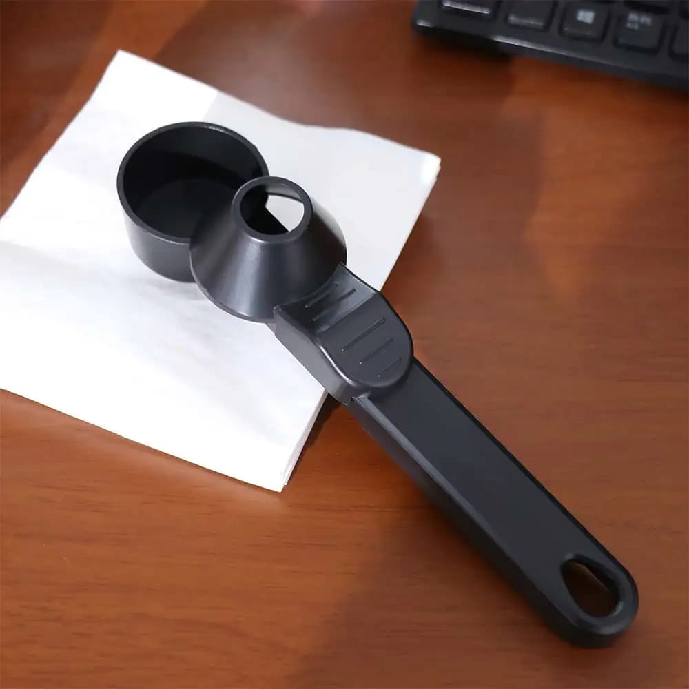 2-in-1 adjustable dispenser for coffee and protein, portable and leak-proof, ideal for gym