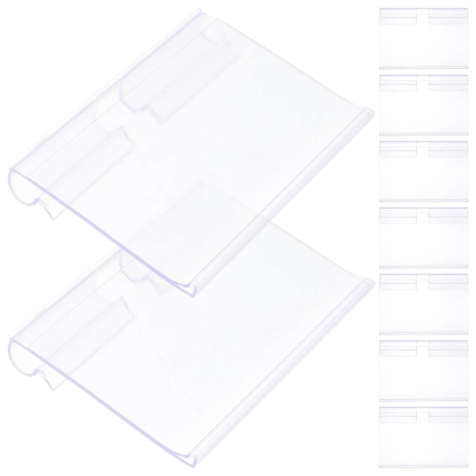 50 Pezzi Clip per Etichette in Plastica, Supporti Stabili per Cartellini Prezzi, Espositori per Negozi al Dettaglio e Supermercati