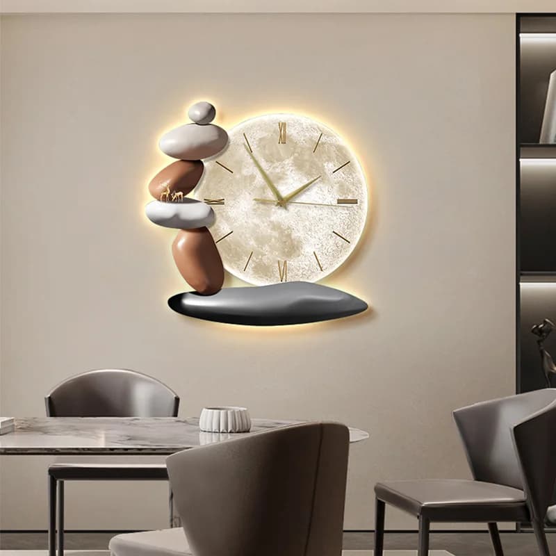 Living Room Bedroom Modern Minimalist TV Background Wall Clock Silent Quartz Wall Art For Home Decor Wall Mounted Clock