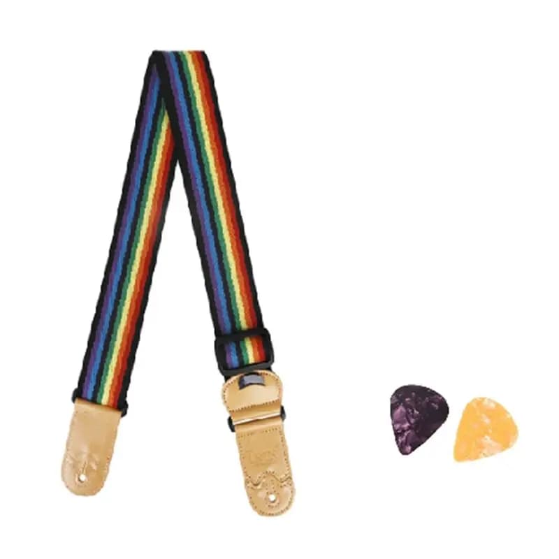 [NEW!ABKG】 Guitar Strap Adjustable Guitar Strap With Picks Holder Electric Acoustic Guitar Bass Strap Widened Shoulder Pad Durab