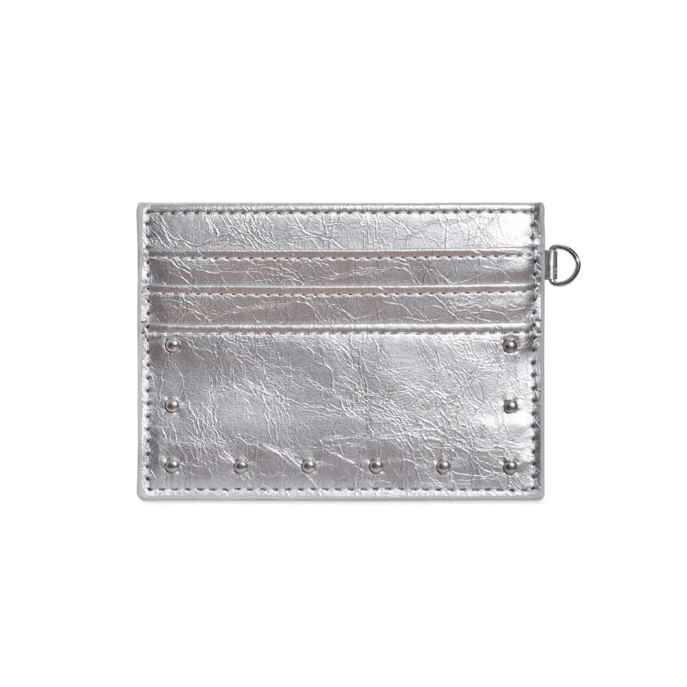 Portafoglio Sottile in Pelle Effetto Screpolato con Molteplici Scomparti, Porta Carte in PU con Rivetti, Mini Portamonete Tinta Unita da Viaggio