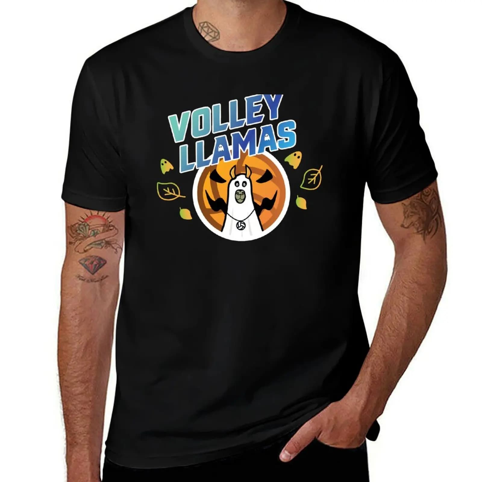 T-shirt Falley Llama Volleyball T-shirt in short sleeves casual fashion