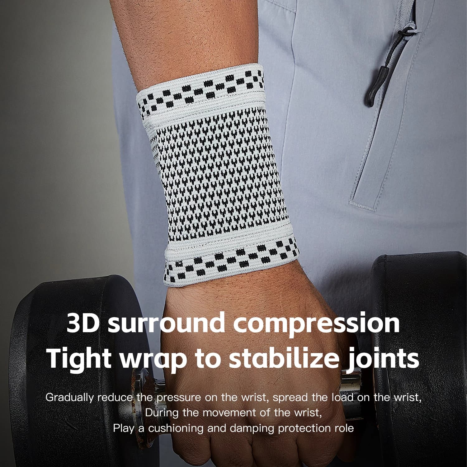 2 Pezzi Fasce Compressive per Polso, Supporti Elastici per Polso, Polsiere Sportive per Uomo e Donna, Tennis, Tendinite, Sindrome del Tunnel Carpale