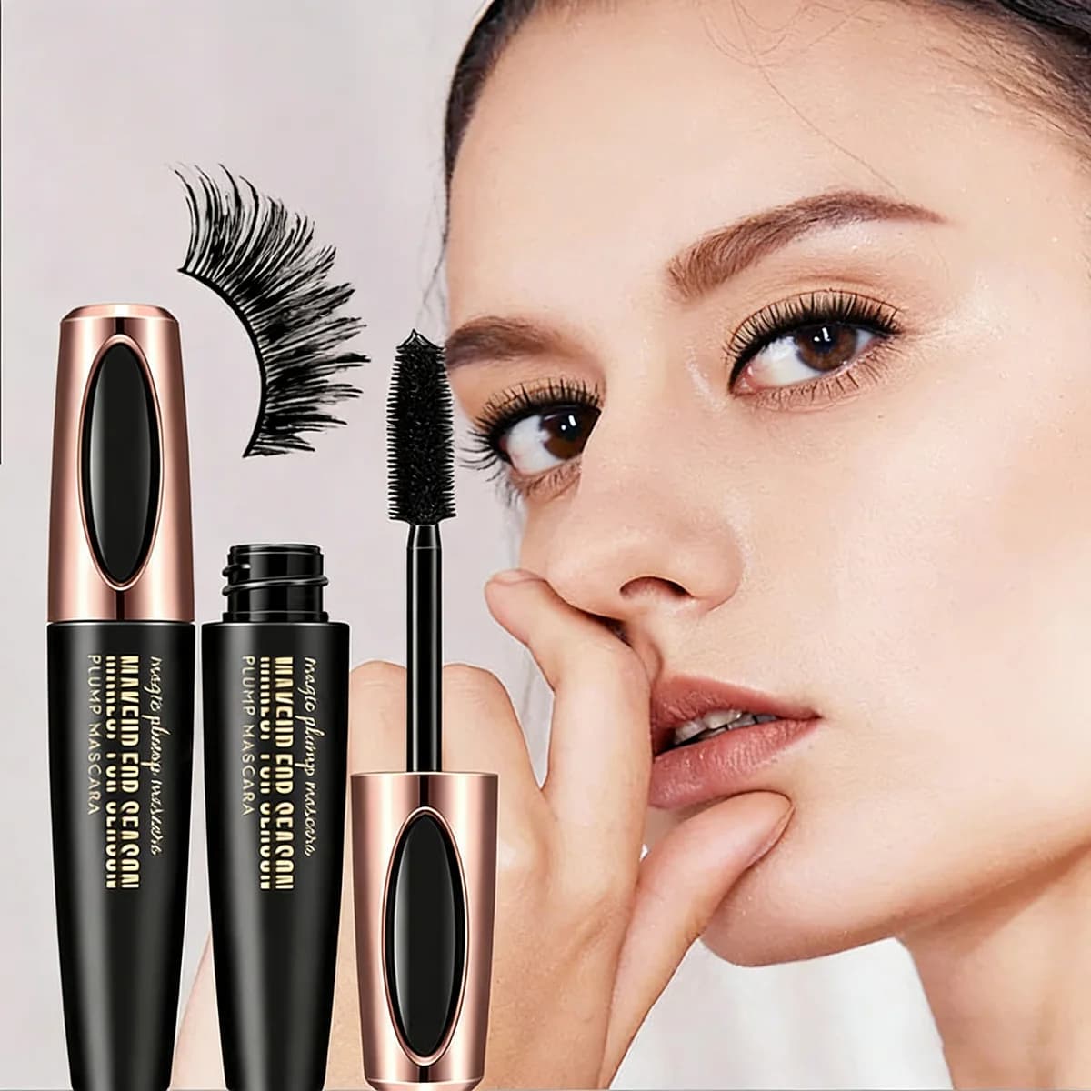 1pc 4D volumizing mascara, waterproof, elongating, curved, deburring-proof, long lasting