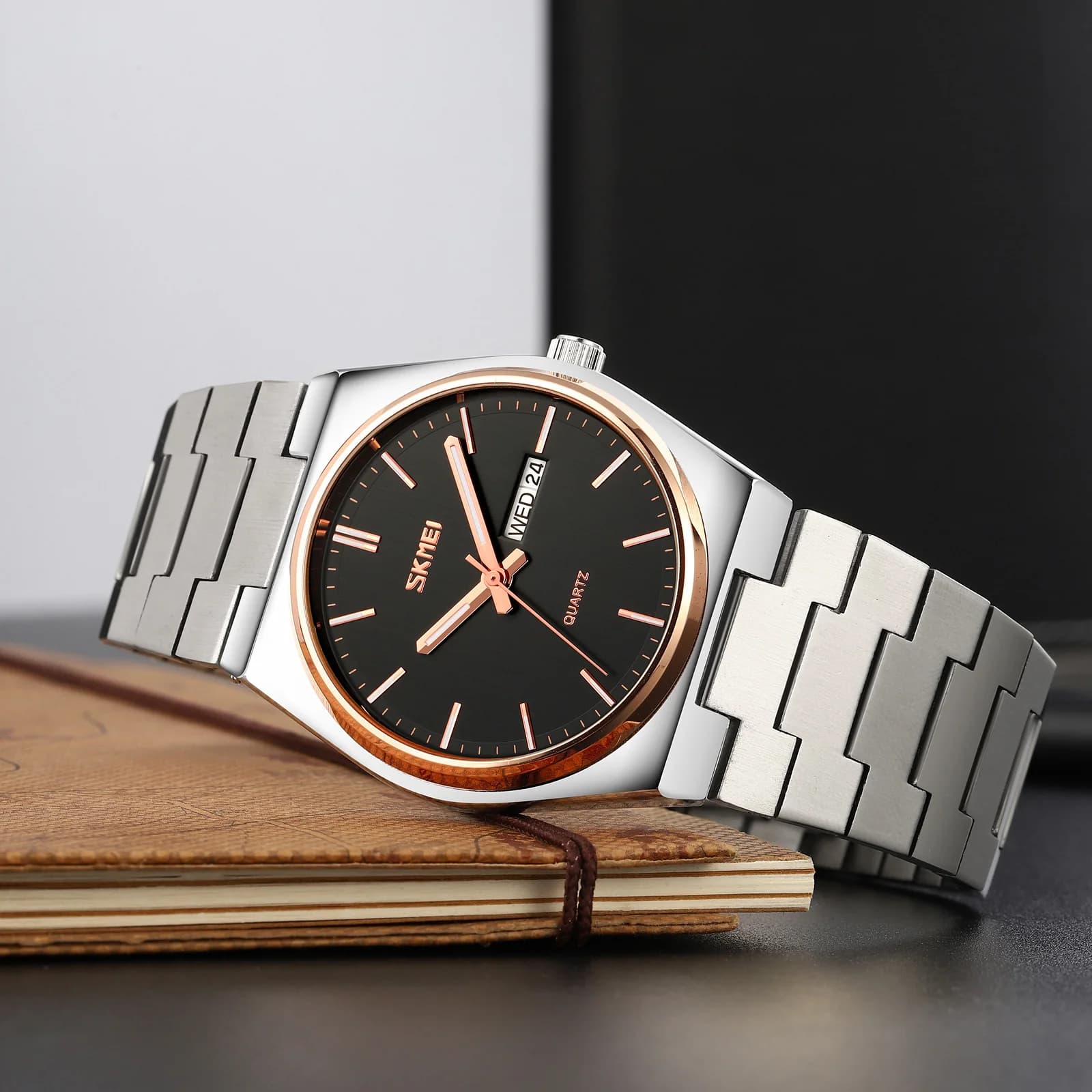 SKMEI 9288 Orologio da polso da uomo d'affari impermeabile Uomo reloj hombre Orologio al quarzo casual Orologio sportivo da uomo in acciaio pieno