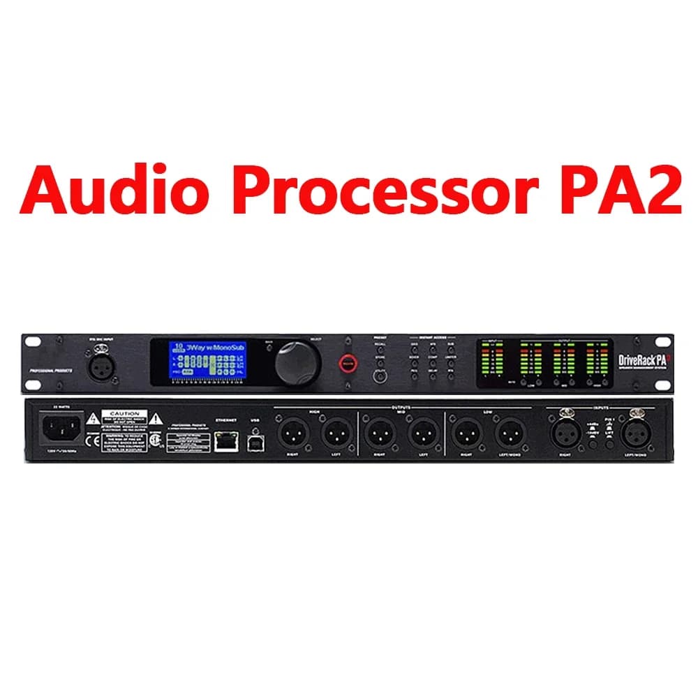 Processore audio professionale PA2 Processore audio altoparlante 2 ingressi 6 uscite software originale rack driver audio professionale PA2