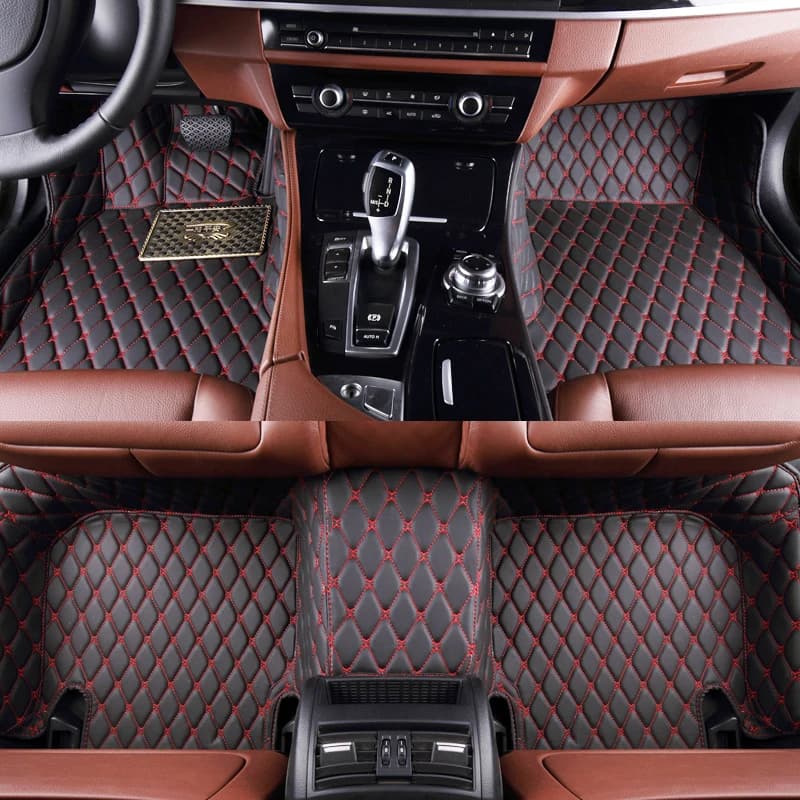 5 Seat Durable Custom Leather Car Car Mat for Volkswagen VW Tiguan Allspace 2016-2023 Car Mat Accessories Interior Parts