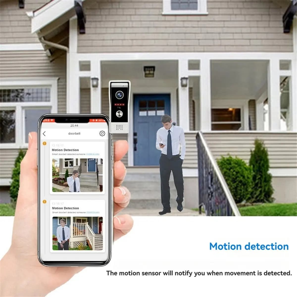doyme TUYA Wifi Video Doorbell Intercom System with 10inch Touch Monitor Security Protection for Villa Home Access UK Plug