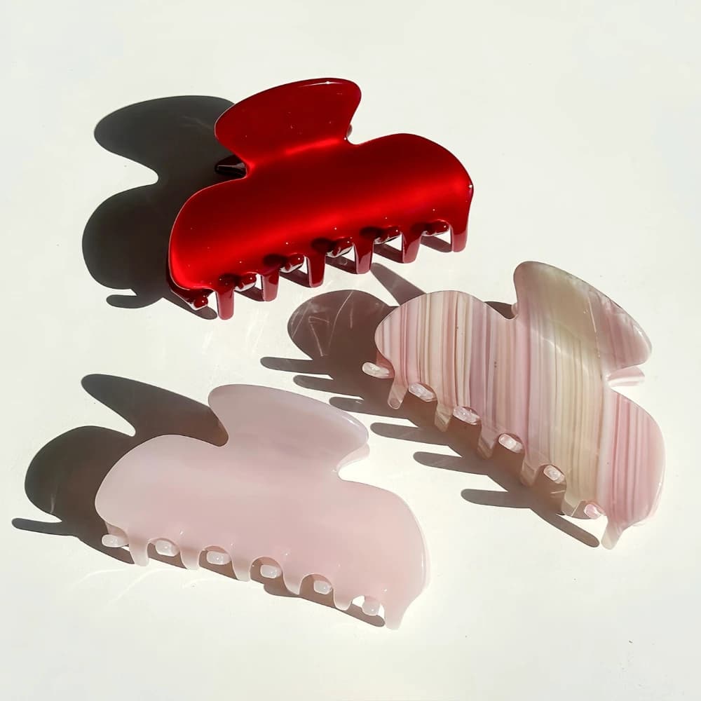 Artiglio per capelli alla moda per donna Coreano elegante clip per artigli in acetato rosa Mollette di medie dimensioni Catture per capelli popolari Accessori per capelli