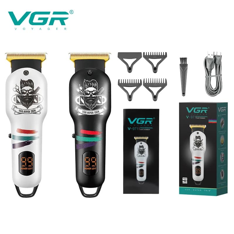 VGR Cordless Hair Cutting Machine USB Electric Haircuts Barbiere Professional Trimmer Rechargeable for Men V-971