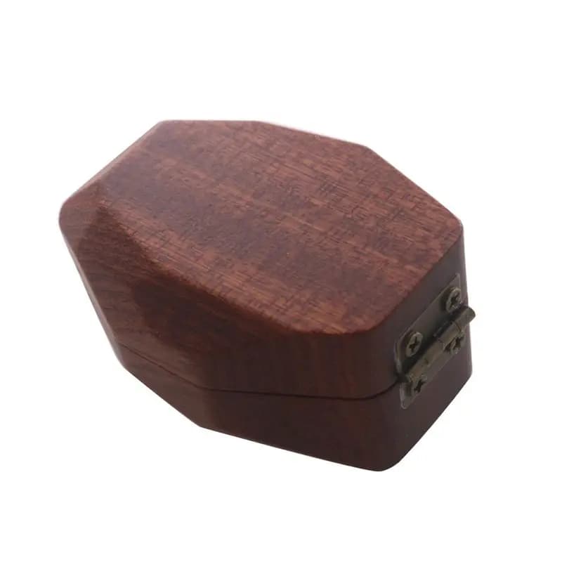 *X07A Scatola per plettro per chitarra in legno con 3 plettri per chitarra Scatola di immagazzinaggio personalizzata Accessori per chitarra