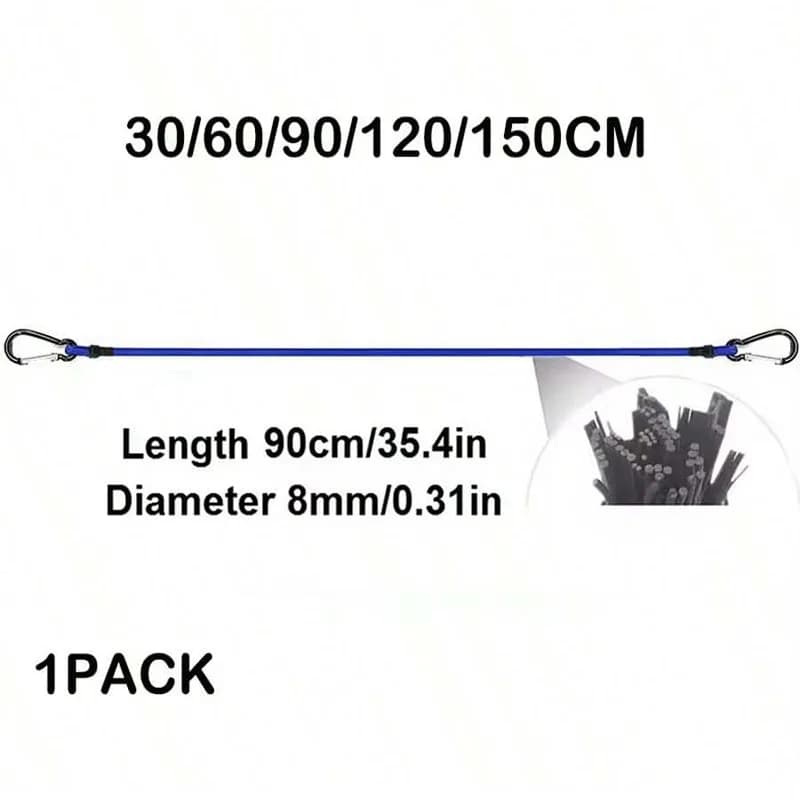 Corda elastica fissa per tenda da 30-150 cm Corda da campeggio per escursionismo Corda elastica Leggera per bagagli da guida Accessori per esterni