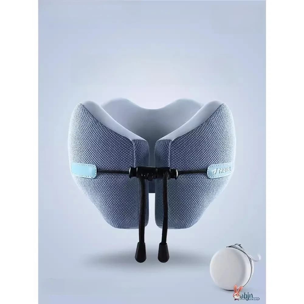 Cuscino da Viaggio Portatile per il Supporto del Collo a Forma di U, Ausilio per Dormire in Auto per Lunghi Viaggi, Cuscino a Braccialetto per il Collo in Memory Foam