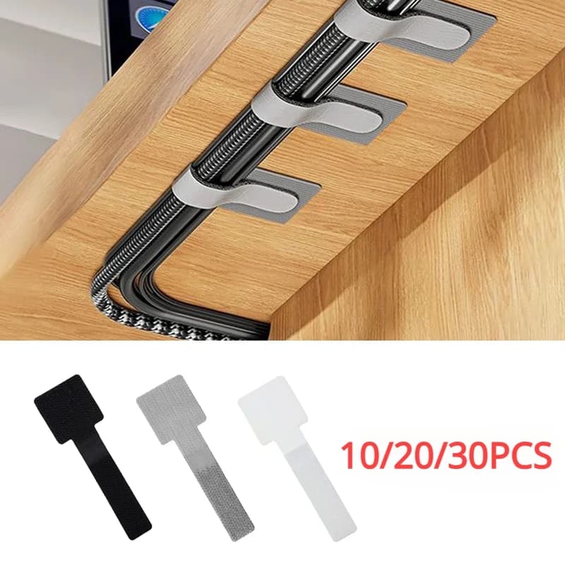 Scatole portacavi riutilizzabili Sticker Desk organizzare la cintura di gestione del Desktop dell'organizzatore del portacavi regolabile