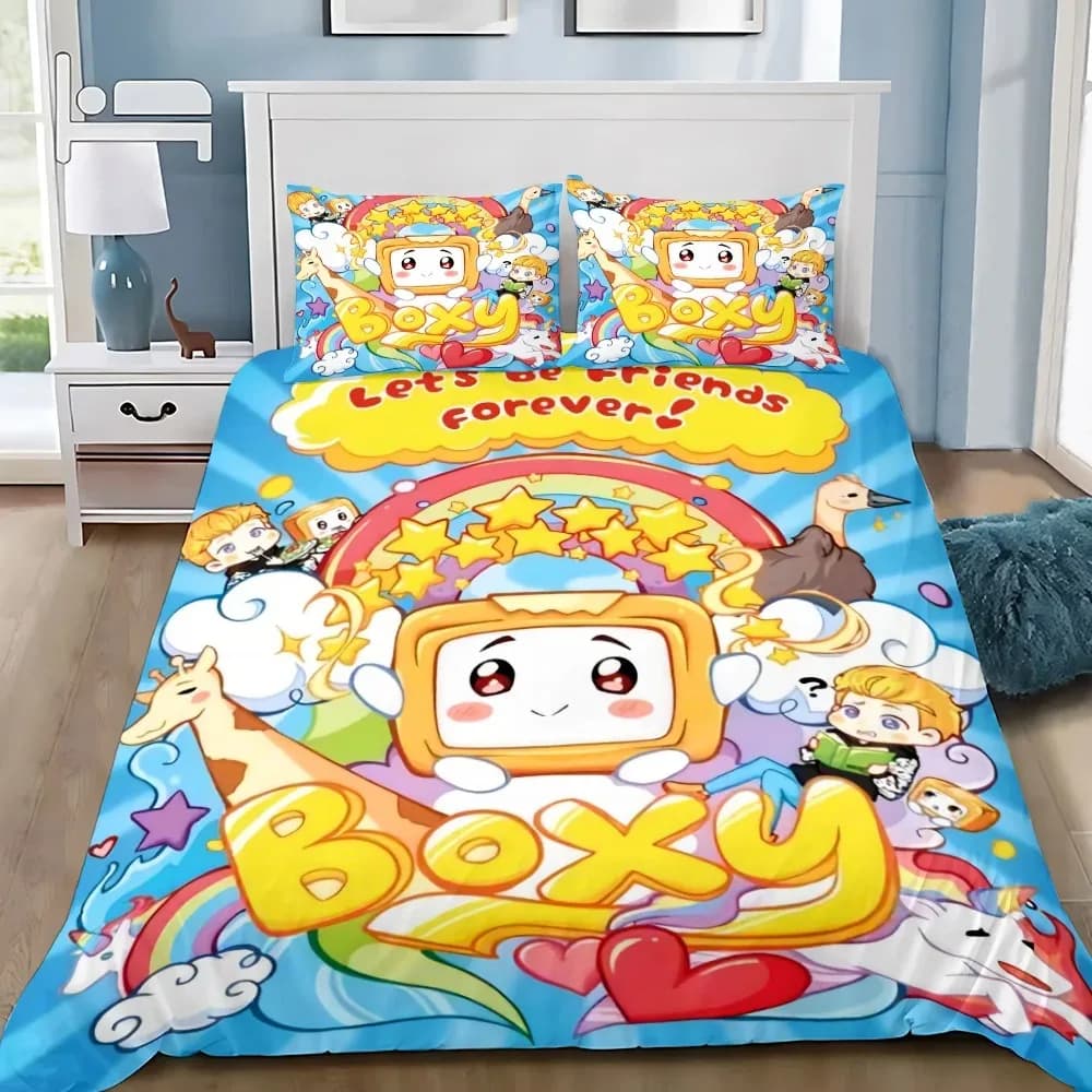 Cartoon Copripiumino Federa Bed linen set L-Lankyboxes Adult Boy Girl Bedroom Decoration Children's Gift Single Large Double