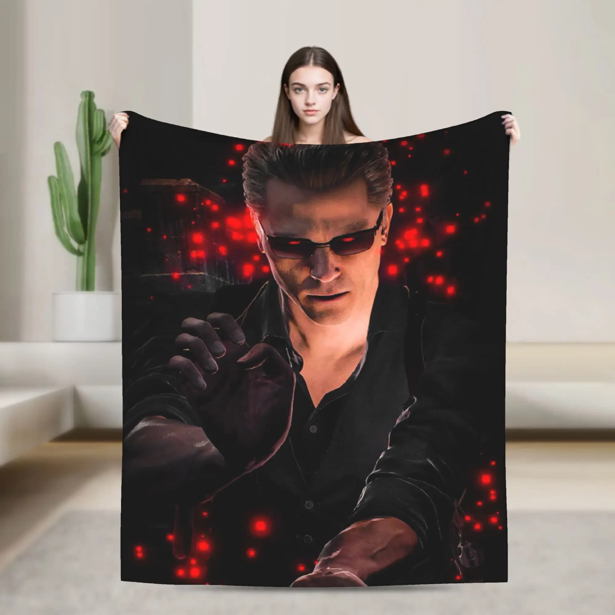 Albert Wesker Blanket Warm Cozy Fluffy Throw Blankets for Couch 50x60 Inch Multiple Sizes Bedding Throws