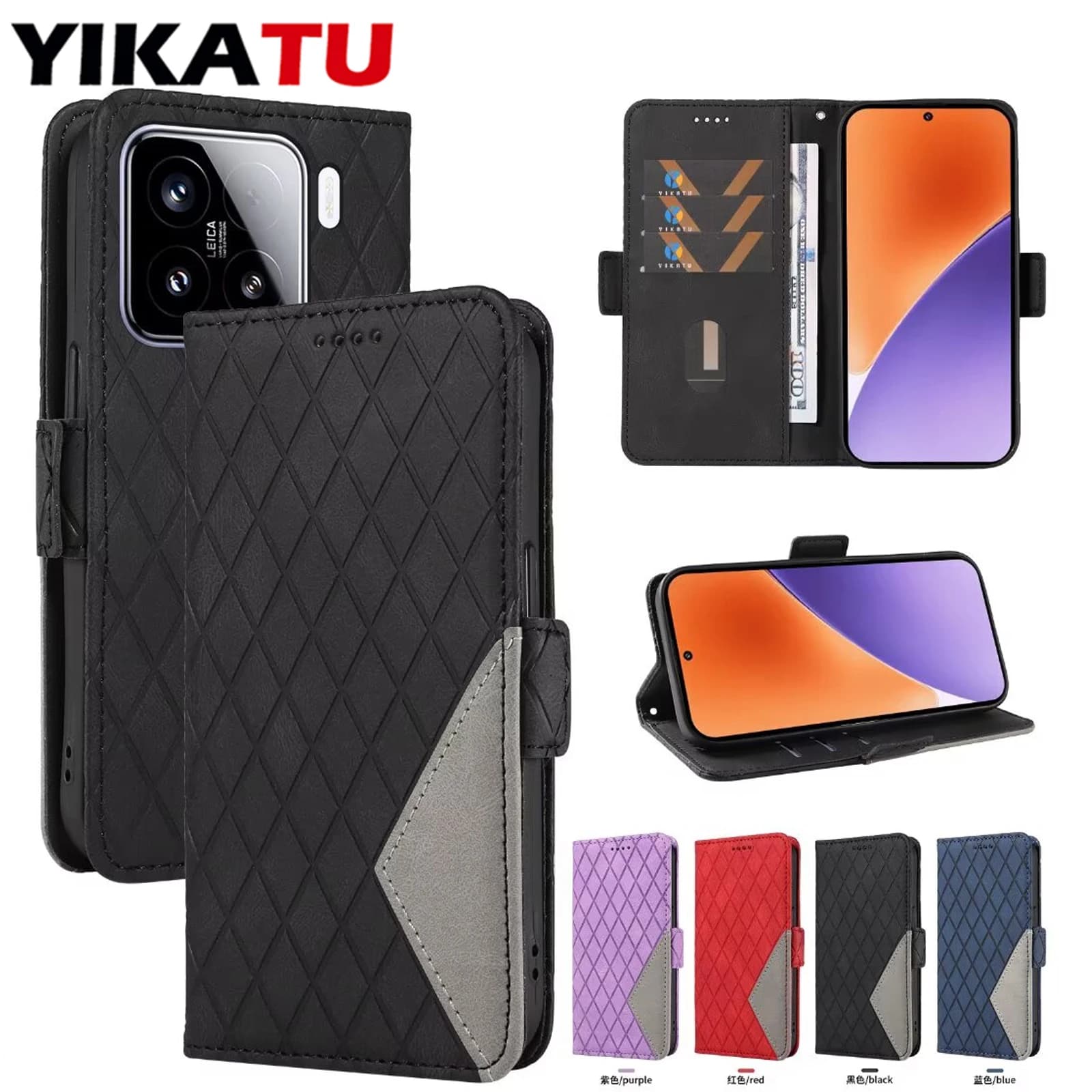 Custodia a portafoglio magnetica per Xiaomi Poco X6 X5 X4 Pro 5G X3 NFC M7 M6 M5S M4 M3 F6 F5 F4 F3 GT Flip Card Slot Cover in pelle per telefono