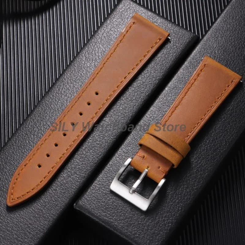 Vintage Retro Calfskin Leather Watch Bands 18mm 19mm 20mm 21mm 22mm 24mm Quick Release Straps Universal Men Women Bracelets Belt
