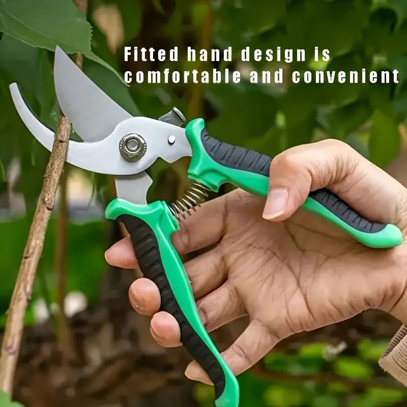 Stainless steel with lock, pruning shears for gardening, shears for branches, stainless steel fruit shears, multifunctional shears