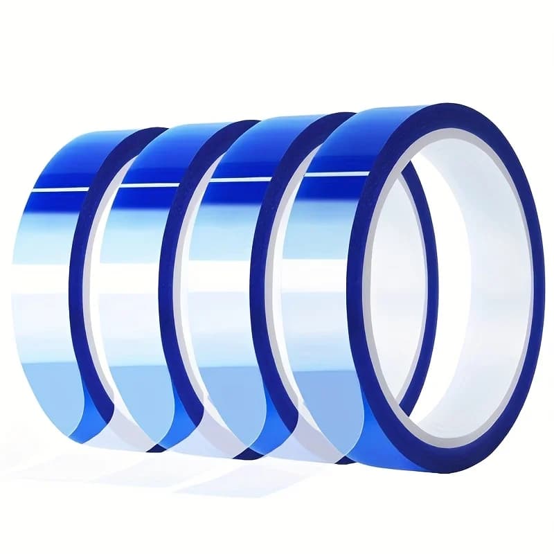 YITAPE 4 Pezzi Nastro Termoadesivo Blu Resistente alle Alte Temperature Senza Residui per Sublimazione Vinile Pressa a Caldo Fai da Te