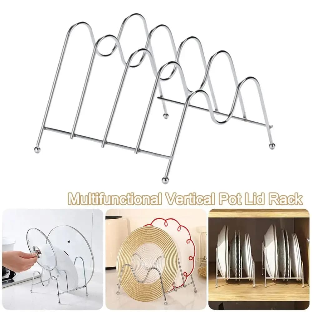 Organizzatore Durevole Multistrato per Coperchi e Taglieri, Salvaspazio Verticale, per Piano Cucina e Casa