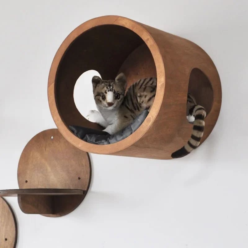 Telaio da arrampicata per gatti a parete Piattaforma per saltare per gatti Tiragraffi per nido Scaffale per gatti integrato Prodotti per animali domestici