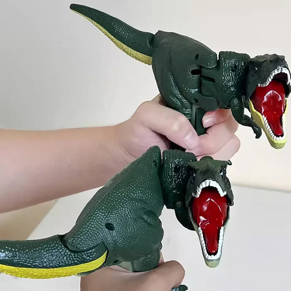 Giocattolo Dinosauro Zazaza per Bambini, Antistress Creativo Senza Batterie, Telescopico a Molla Oscillante, Regalo di Natale per Bambini