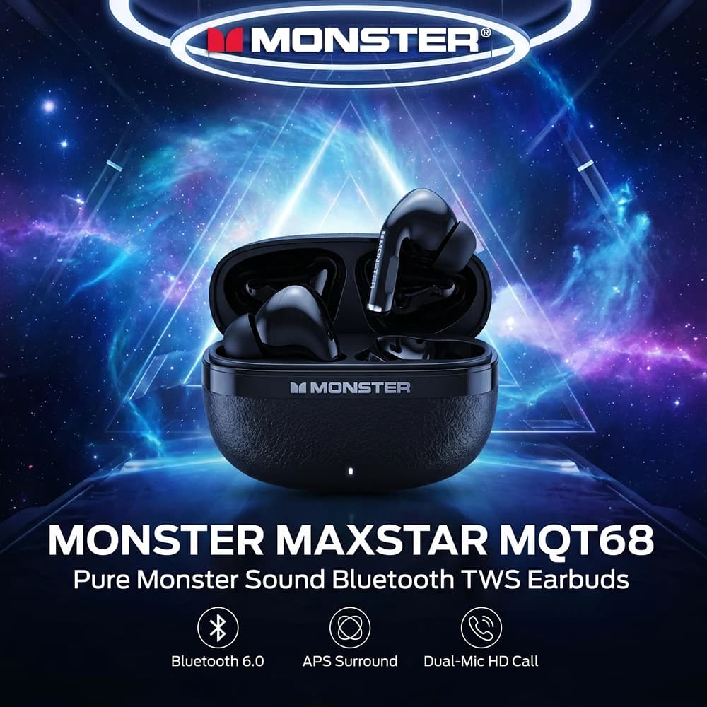 Monster XT05 Bluetooth 5.4 Auricolari sportivi Hifi Stereo Sound TWS Auricolare wireless IPX4 Cuffia Bluetooth impermeabile con microfono