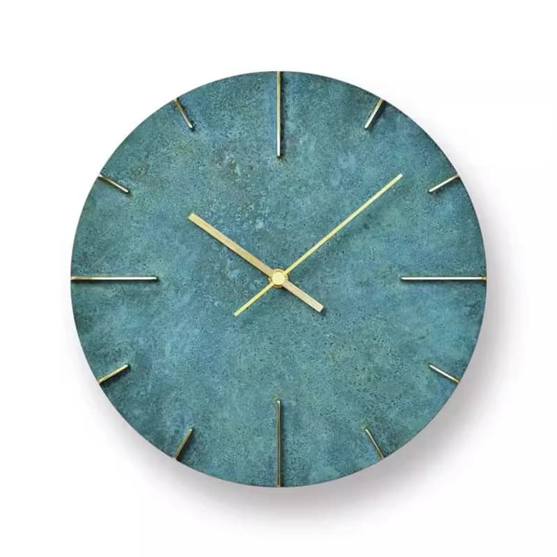 Old Brass Wall Clock Living Room Vintage Clock Wall Watch Industrial 10 Inch