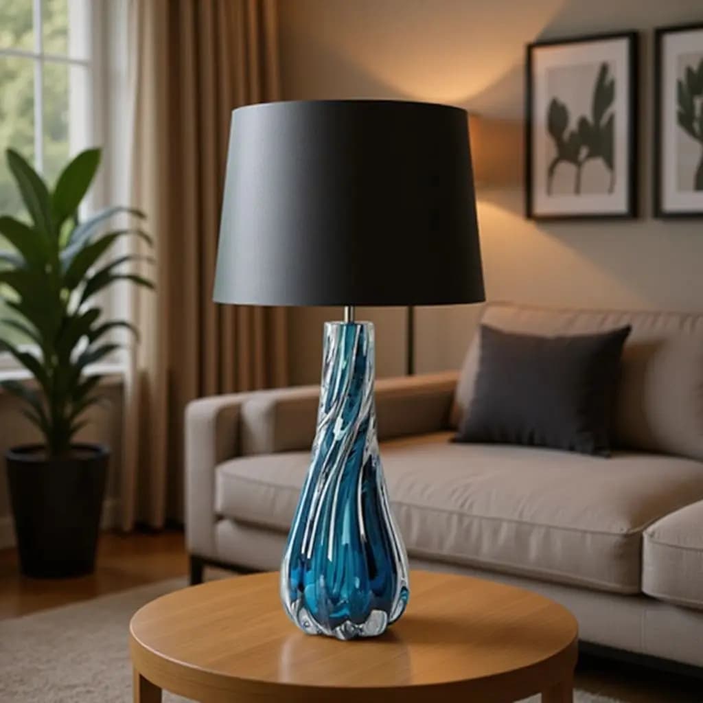 SANDYHA Lampada da tavolo moderna e minimalista in vetro Lampada da scrivania a LED creativa Camera da letto Soggiorno Studio Elegante arredamento per la casa Unico