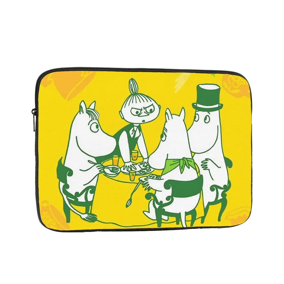 Zipper Laptop Notebook Bag Case Moomins Cartoon Animation Tablet Sleeve Case 12 13 15 17 Inch Shockproof Case Bag