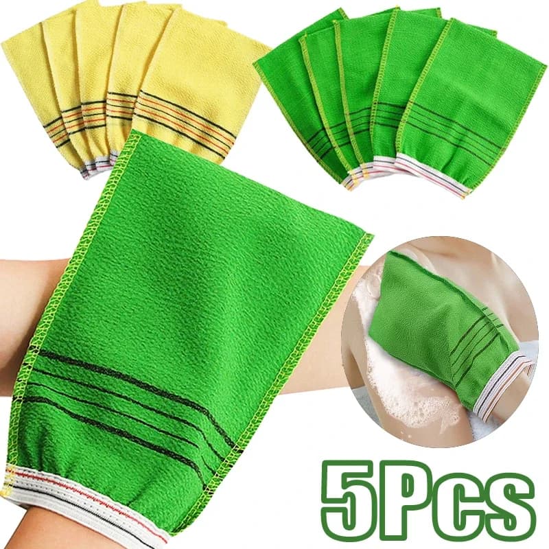 Coreano Panno Esfoliante Guanto Asiatico Esfoliante Guanti Da Bagno Scrub Corpo Asciugamano Pulizia Peeling SPA Doccia Schiuma Massaggio Corpo
